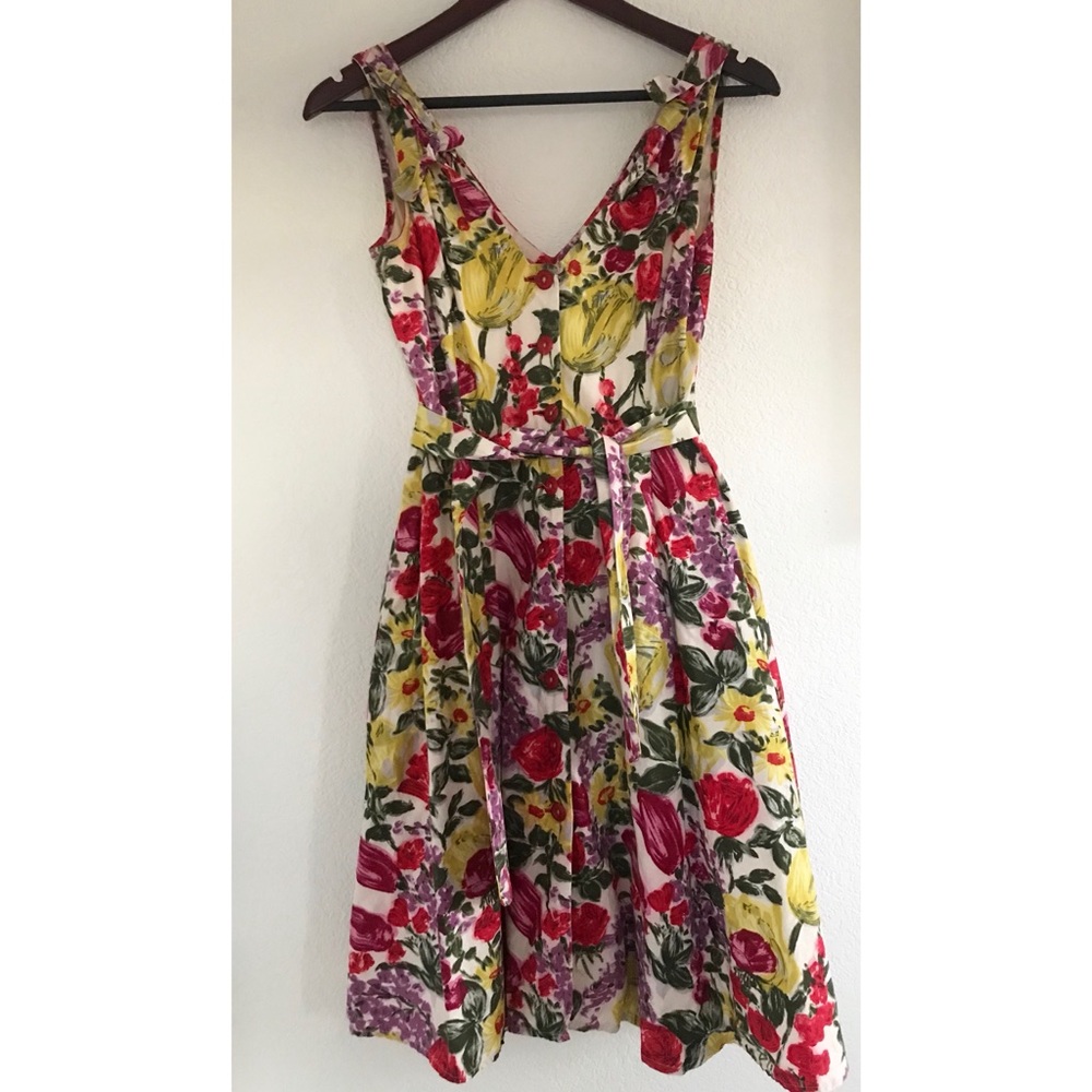 Baraschi Vintage Style Floral Dress